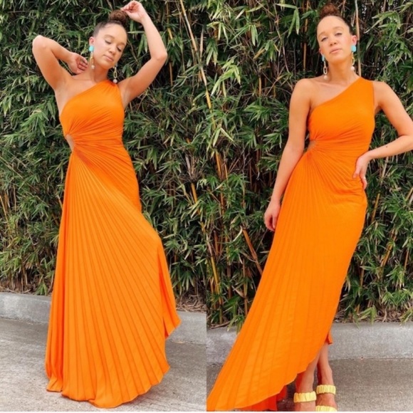 A.L.C. Delfina Dress in Citrus Orange in Size 2 - Picture 5 of 16